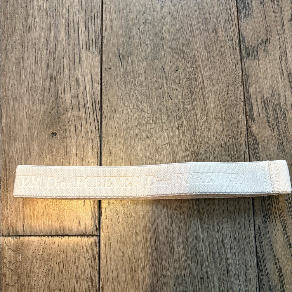Dior Cream Embroidered 'FOREVER' Headband